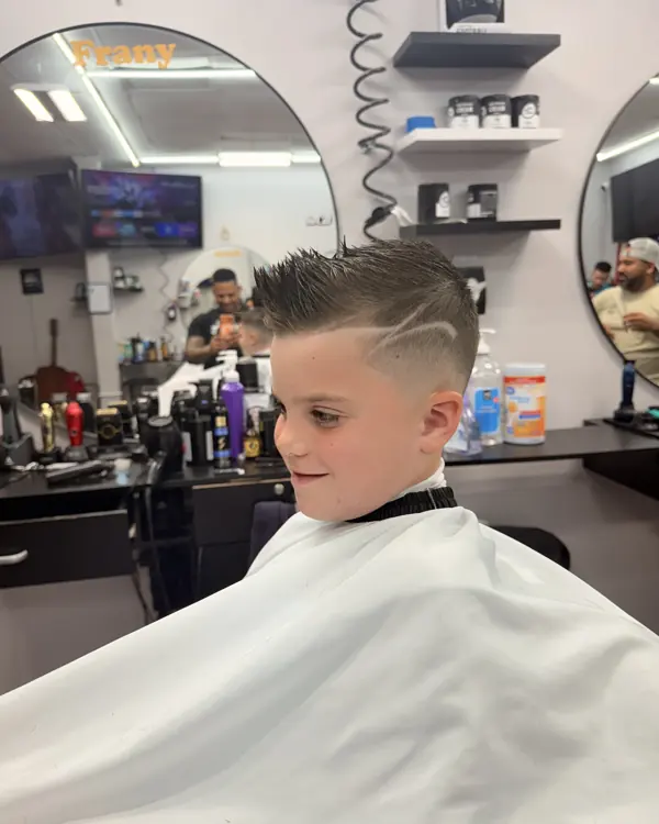 Kids fade with a hair design